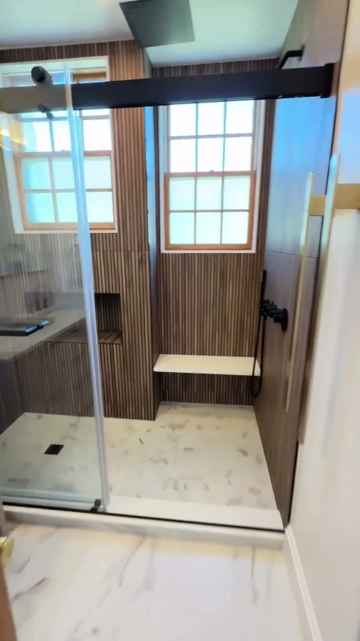 Inside a finished bathroom